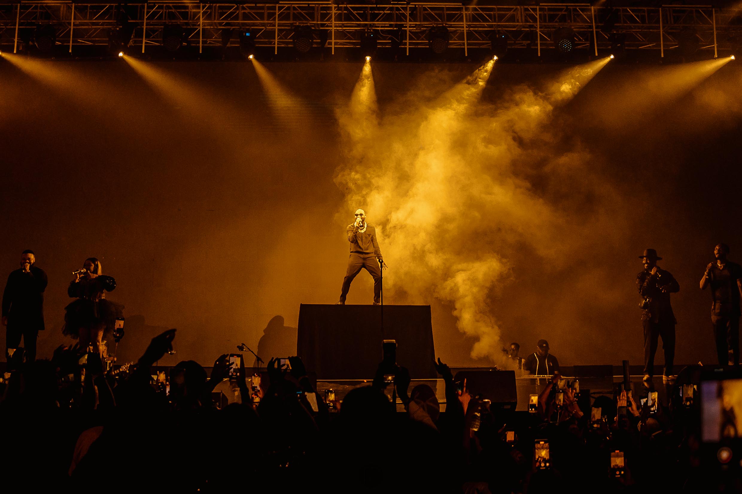 Davido performing at one of the Lagos Music Festivals, Flytime Fest 2021 at the Eko Convention Centre, Lagos, Nigeria.